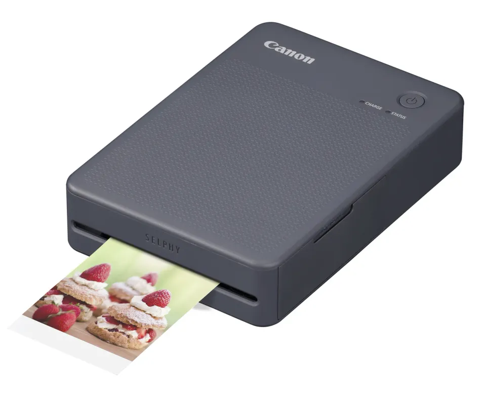 Canon SELPHY QX20 – tragbarer Thermosublimations-Fotodrucker, Sticker-Drucke, WLAN, Akku, dunkelgrau