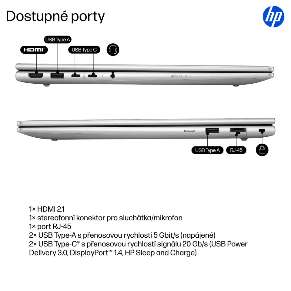 HP ProBook 4 G1i/ Intel® Core™ Ultra 5 225H/ 16GB DDR5/ 1TB SSD/ RTX 3050 4GB/ 16" WUXGA,matný/ W11H/ stříbrný
