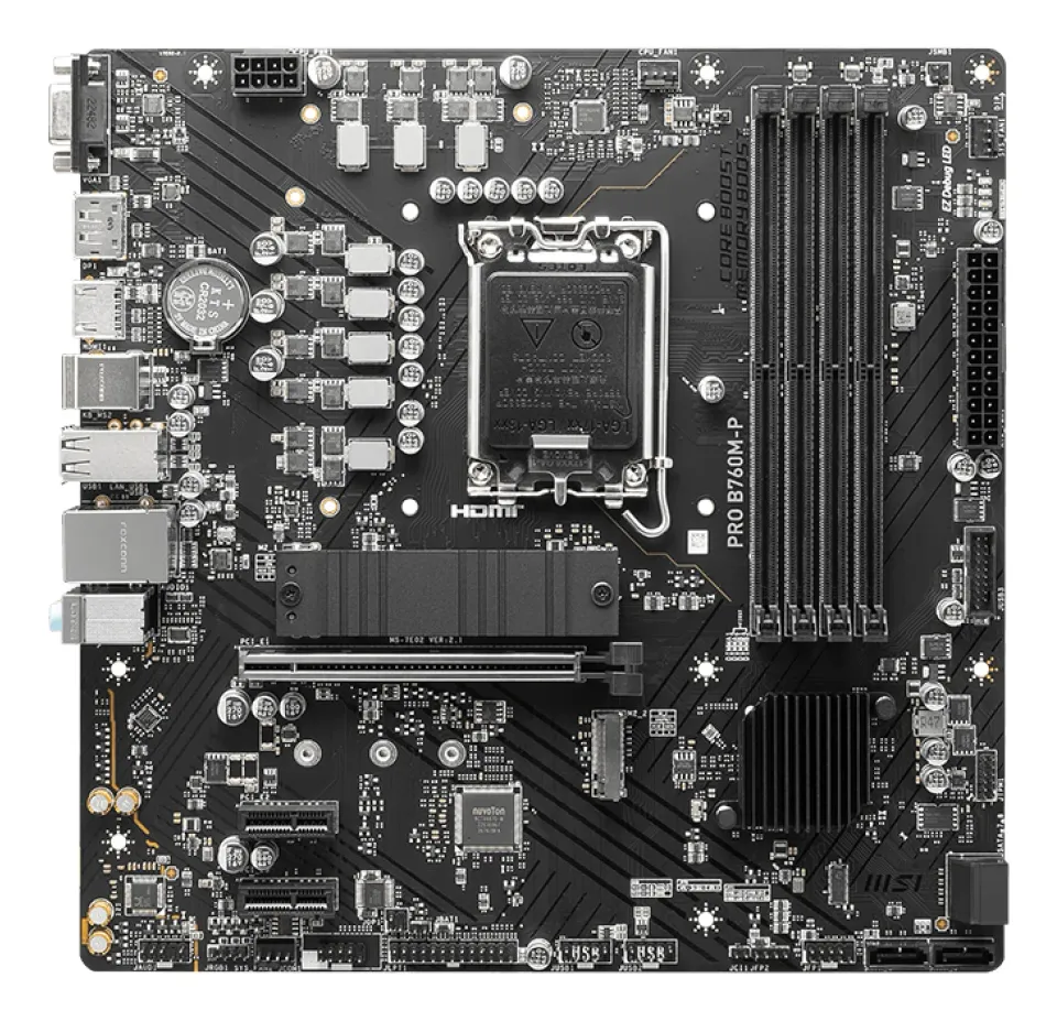 MSI PRO B760M-P, 1700, Intel B760, 4xDDR5, mATX