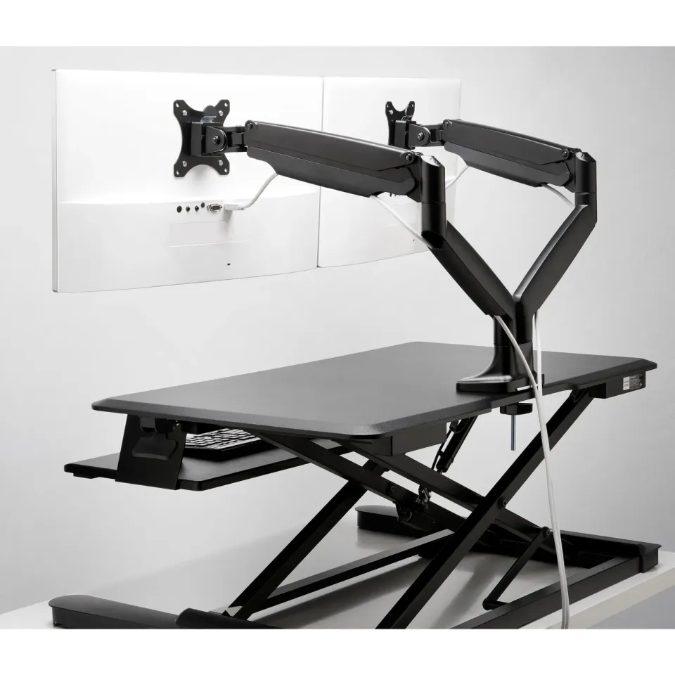 Kensington One-Touch Height Adjustable Dual Monitor Arm - Black