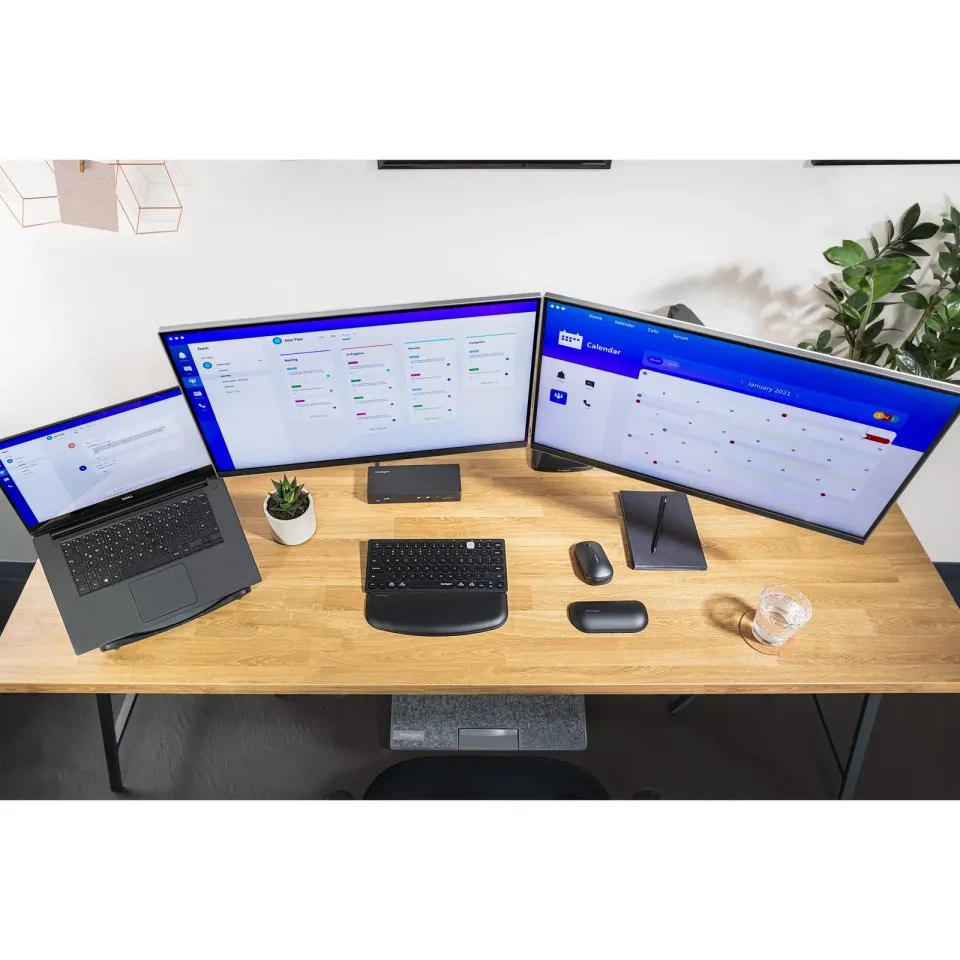 Kensington One-Touch Height Adjustable Dual Monitor Arm - Black