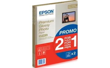 EPSON paper A4 - 255g/m2 - 2x15sheets - photo premium glossy (2 for 1 PROMO)