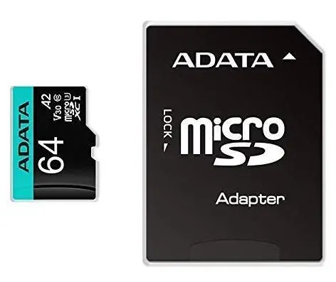 ADATA V30S/micro SDXC/64GB/UHS-I U3 / Class 10/+ Adaptér