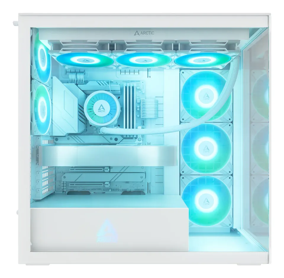 ARCTIC case Xtender Tower, transparent window, white