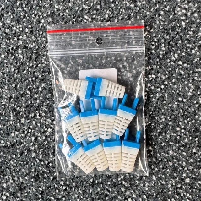 DATACOM Manžetka pro konektor RJ 45 modrá/bílá 10 ks