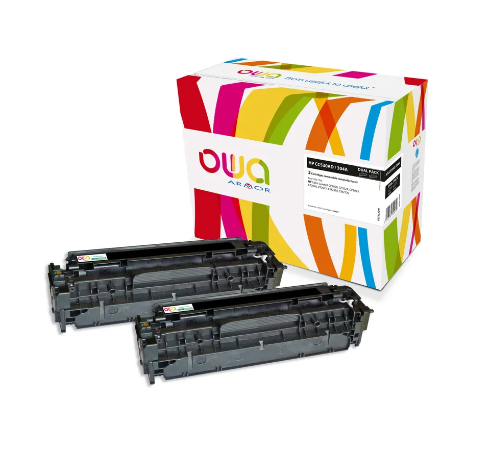 OWA Armor sada kompatibilní s HP CC530AD, 2x3500st, černá/black