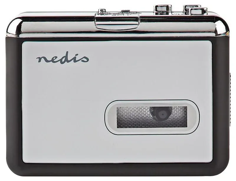 Nedis ACGRU100GY - Přenosný USB Převodník z Kazet na MP3 | s USB Kabelem a Softw