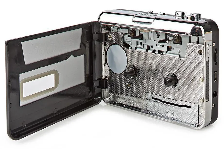 Nedis ACGRU100GY - Přenosný USB Převodník z Kazet na MP3 | s USB Kabelem a Softw