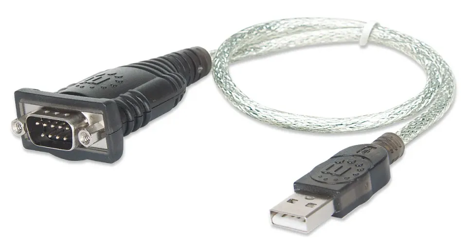 MANHATTAN převodník z USB na sériový port (USB AM / DB9M, RS232), blistr
