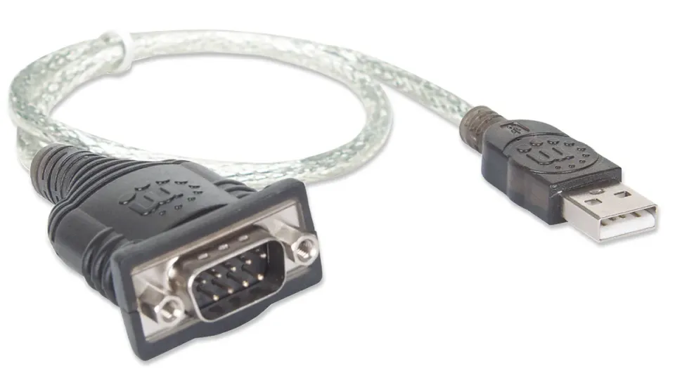 MANHATTAN převodník z USB na sériový port (USB AM / DB9M, RS232), blistr