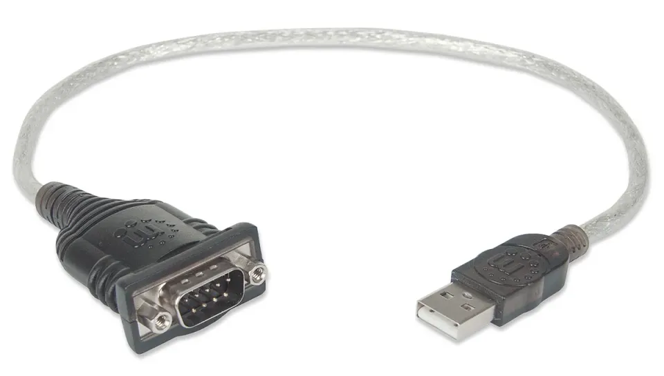 MANHATTAN převodník z USB na sériový port (USB AM / DB9M, RS232), blistr