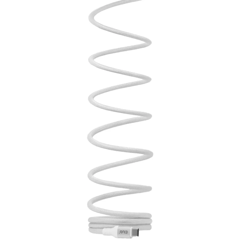 Club3D Kabel magnetický USB-C, 240W PD3.1, 480 Mbps, 2m, bílá