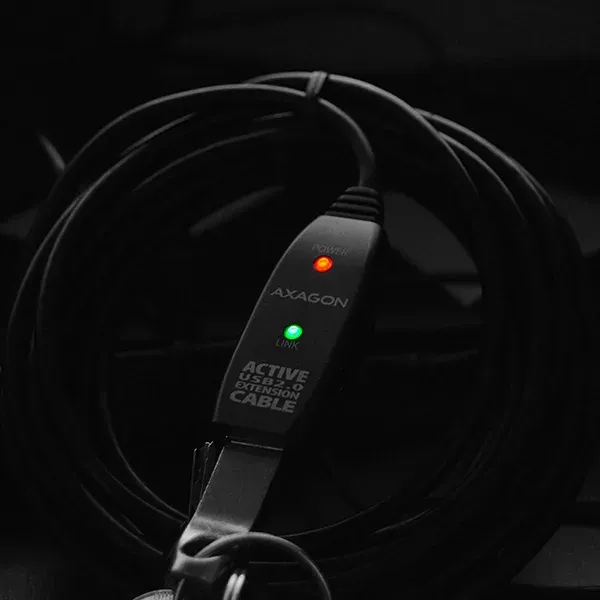 AXAGON ADR-210, USB 2.0 A-M -> A-F aktivní prodlužovací / repeater kabel, 10m