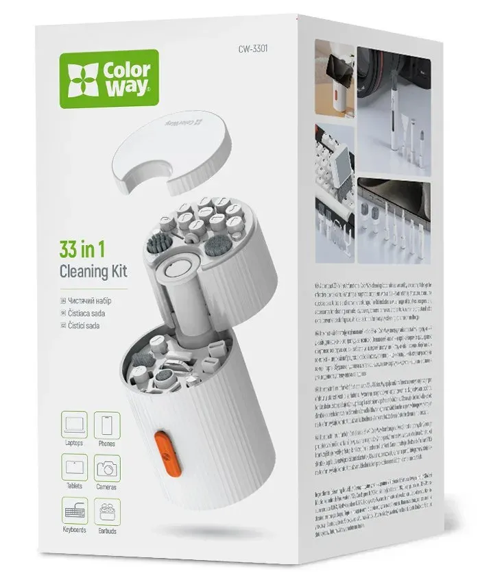 COLORWAY čistící sada 33v1 pro elektroniku včetně pouzdra