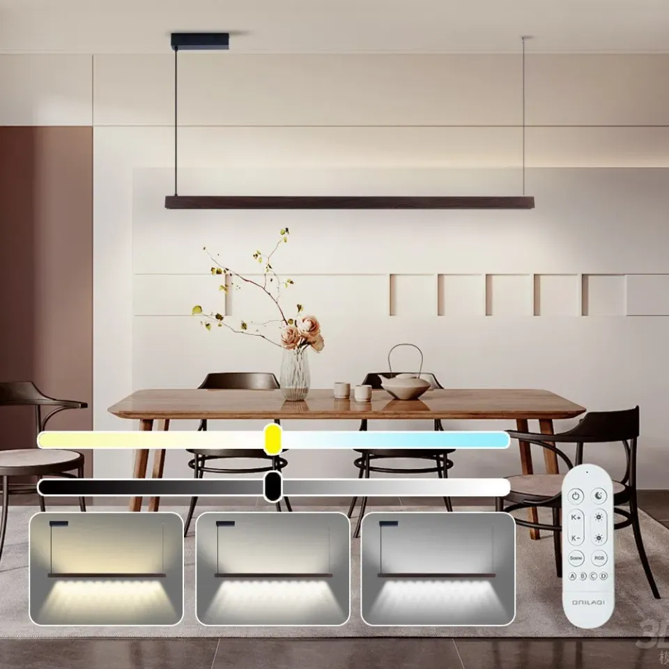 IMMAX NEO MADEIRA SMART lineár osvětlení, dřevo ořech, 202cm, Wi-Fi, TUYA