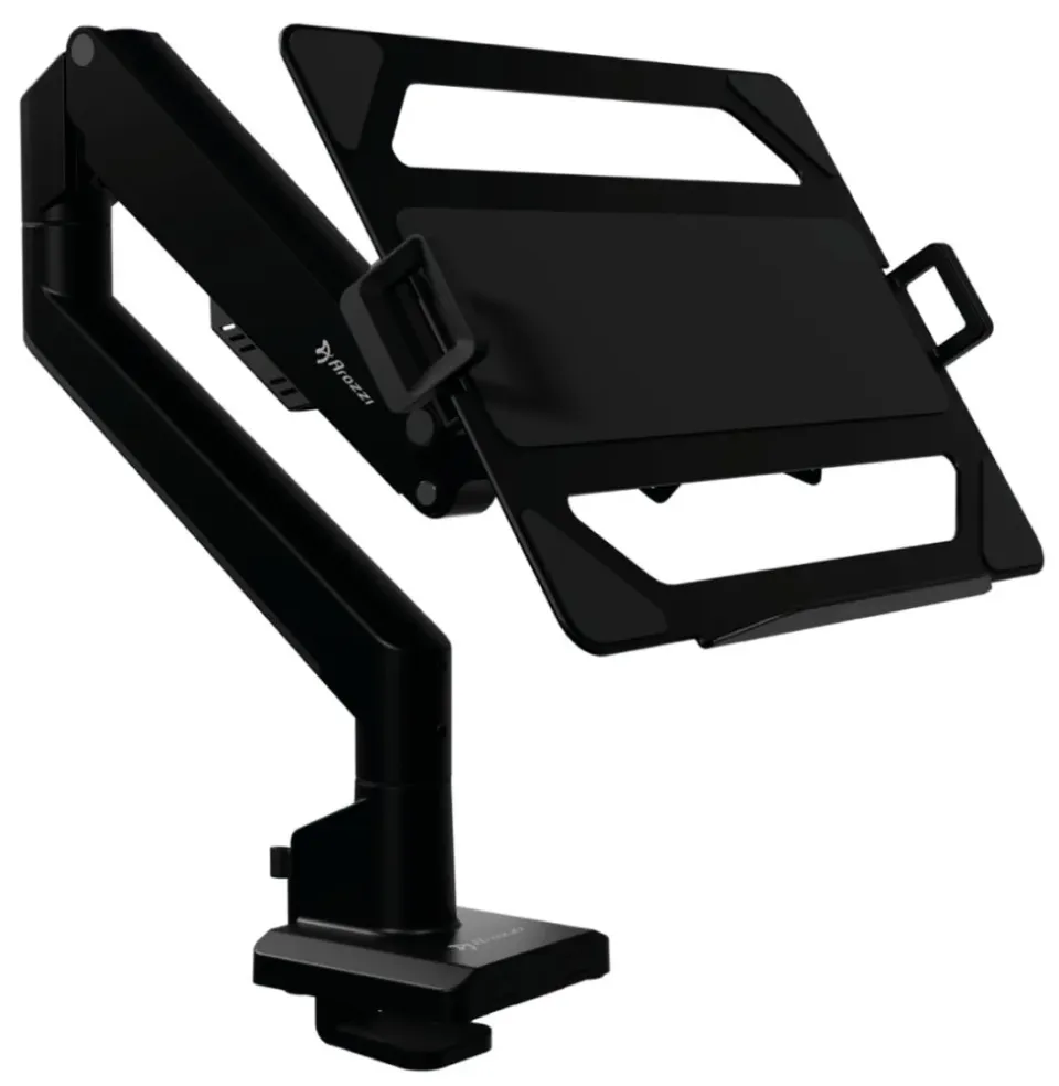 AROZZI ALZARE Laptop Holder Black/ držák notebooku pro stolní držák pro monitory/ kovový/ černý