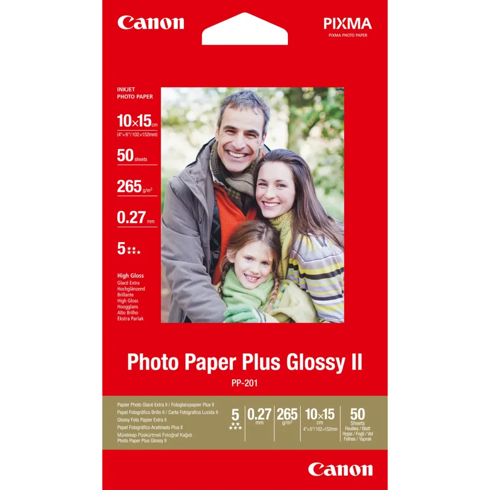 Canon PP-201, 10x15cm fotopapír lesklý, 50ks, 265g