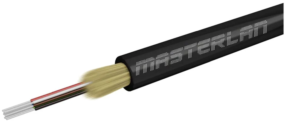 Masterlan DROPX optický kabel - 8vl 9/125, SM, LSZH, černá, G657A2, 500m