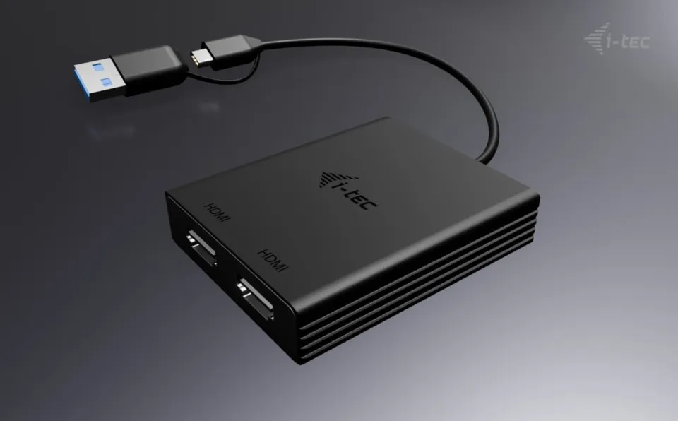 I-Tec USB-A/USB-C Dual 4K HDMI Video Adapter