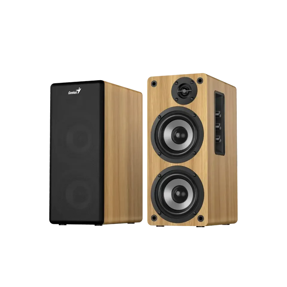 Genius SP-HF1220BT Reproduktory, 2.0, 45W, 3,5mm jack, Bluetooth, dřevěné, regul