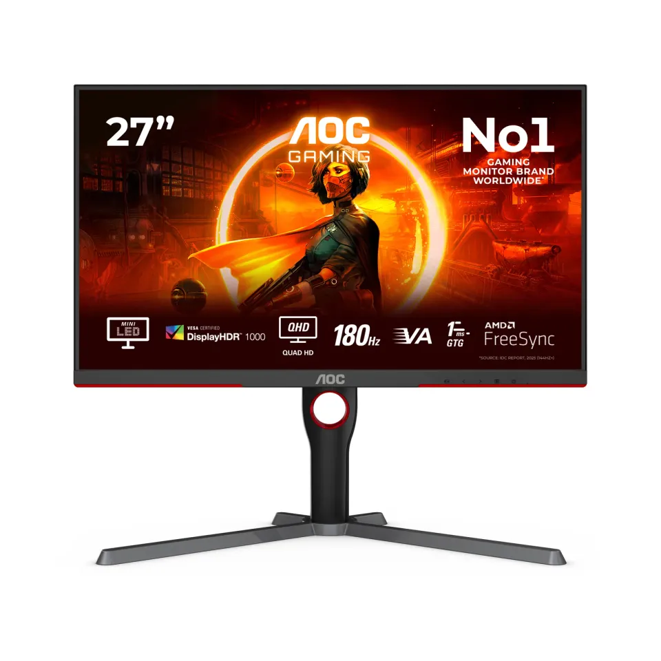 AOC/Q27G3XMN-BK/27"/VA/QHD/180Hz/1ms/Blck-Red/3R