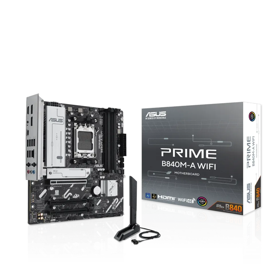 ASUS mb PRIME B840M-A WIFI (AMD B840, AM5, 4x DDR5, mATX)