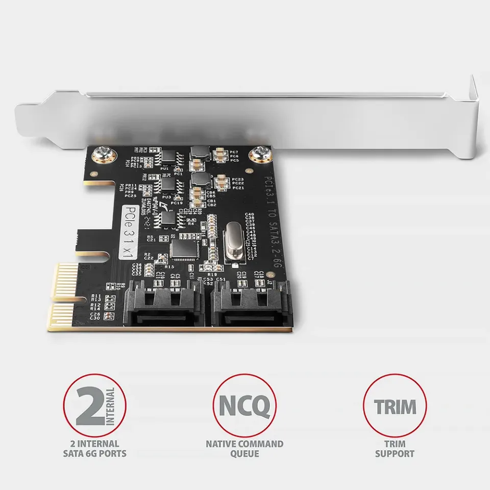 AXAGON PCES-SJ2 Dvoukanálový SATA III PCI-Express řadič se dvěma interními SATA