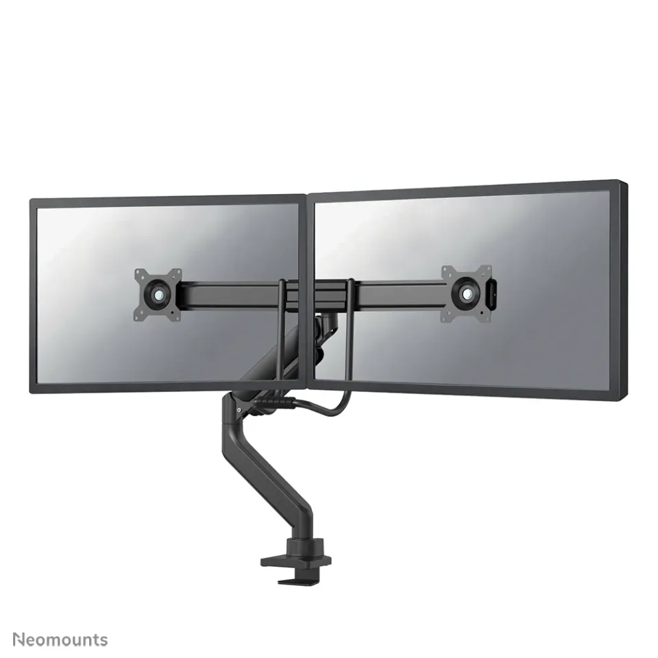 Neomounts DS75-450BL2 /Držák displeje/na stůl/17-32"/svorka+průchodka/VESA 100X100/nosn.2x8kg/plyn. píst/2 displeje/čern
