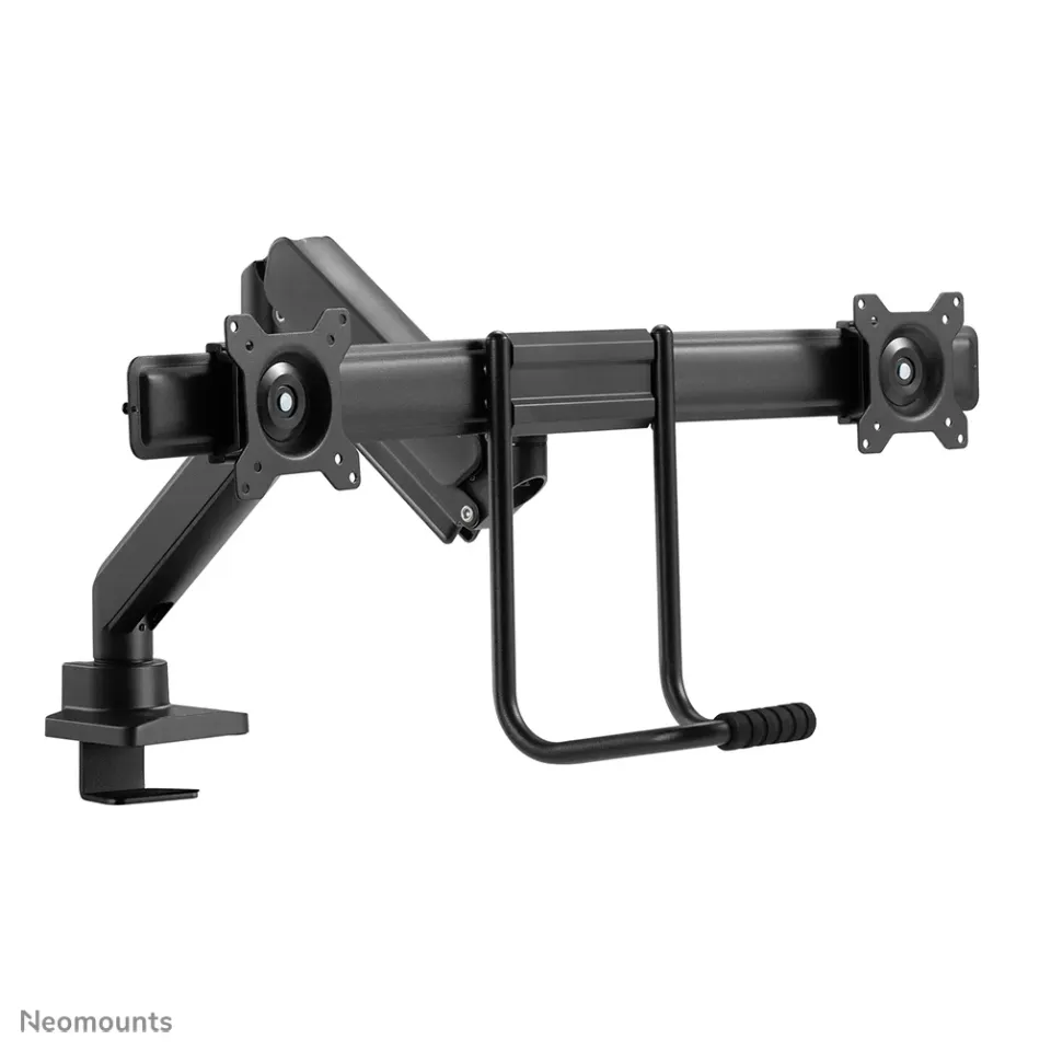 Neomounts DS75-450BL2 /Držák displeje/na stůl/17-32"/svorka+průchodka/VESA 100X100/nosn.2x8kg/plyn. píst/2 displeje/čern