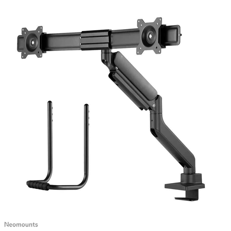Neomounts DS75-450BL2 /Držák displeje/na stůl/17-32"/svorka+průchodka/VESA 100X100/nosn.2x8kg/plyn. píst/2 displeje/čern