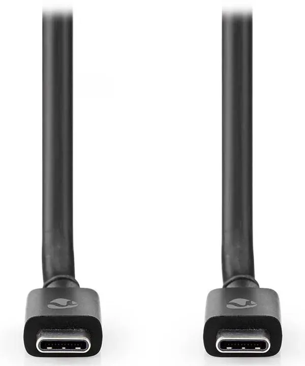 NEDIS kabel USB 4.0 Gen 3x2/ zástrčka USB-C - zástrčka USB-C/ 8K/ černý/ 2m