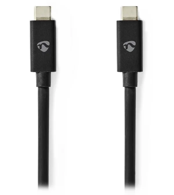 NEDIS kabel USB 4.0 Gen 3x2/ zástrčka USB-C - zástrčka USB-C/ 8K/ černý/ 2m