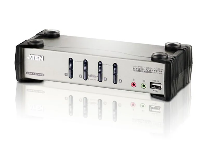 ATEN KVM switch CS-1734BC, USB Hub, OSD, 4PC audio+USB-PS/2