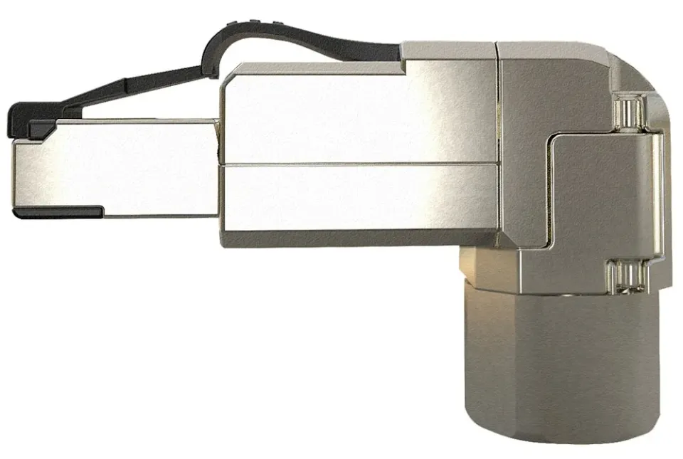Solarix Konektor MPTL 90° RJ45 CAT6 STP samořezný SXRJ45-6-STP-BK-SA-U