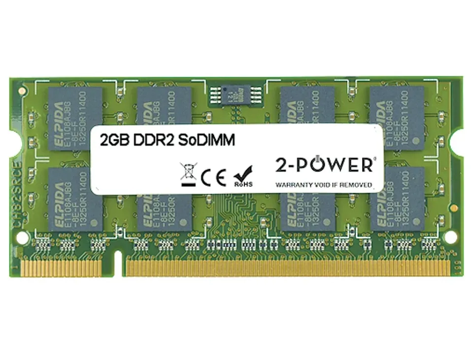 2-Power 2GB MultiSpeed 533/667/800 MHz DDR2 SoDIMM 2Rx8