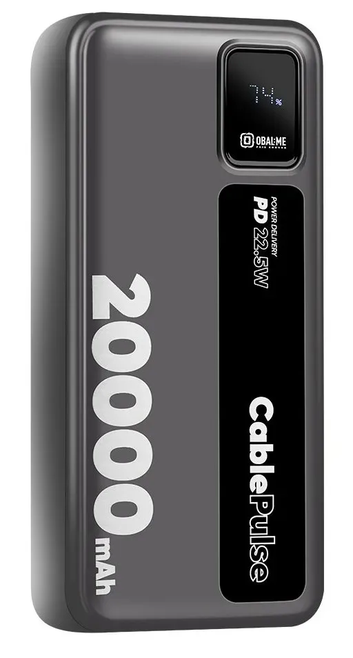 OBAL:ME CablePulse Powerbanka 20000mAh 22,5W Black
