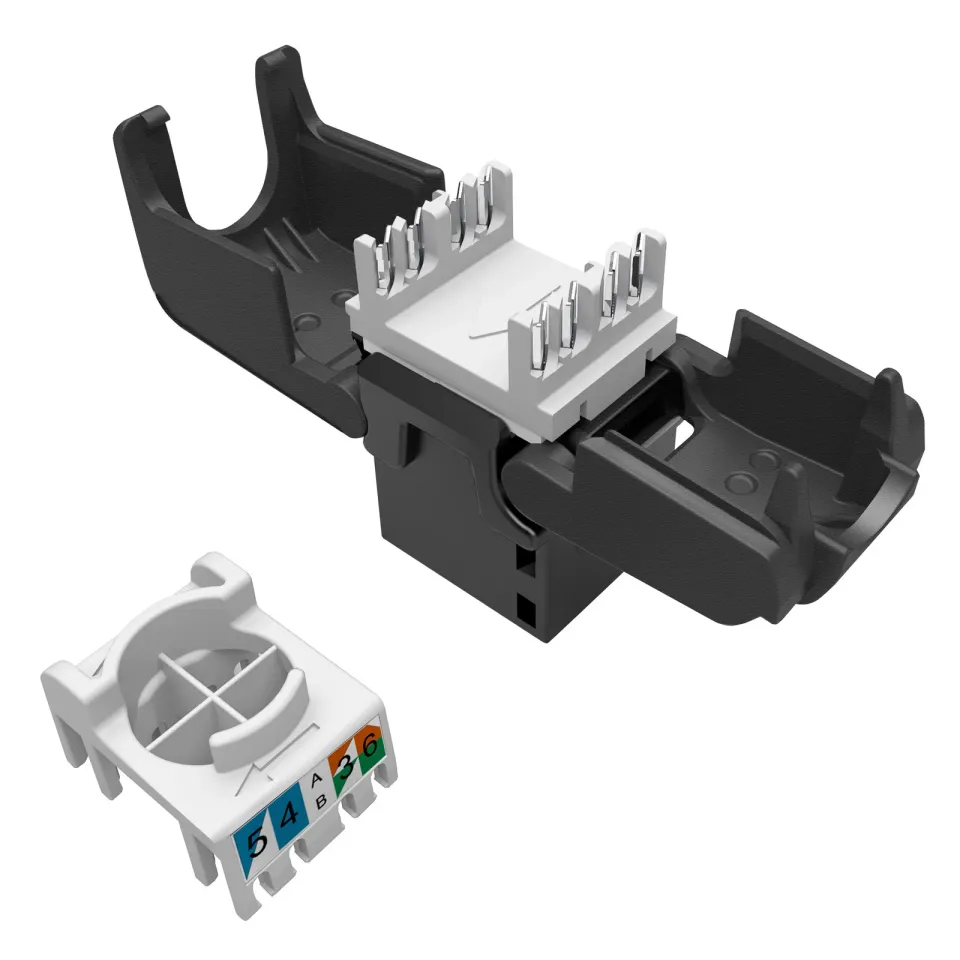 Solarix Samořezný keystone CAT6 UTP RJ45 černý SXKJ-6-UTP-BK-SA