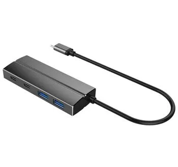 PremiumCord 10G SuperSpeed USB Hub Type C to 2 X USB 3.1 A + 2 X USB 3.1 C Alumi
