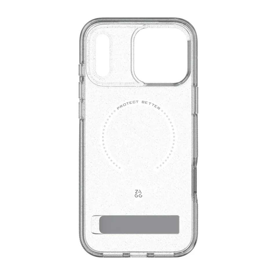 Case Milan Snap with Kickstand for Apple iPhone 18 Pro Max / 17 Pro Max - Glitter Silver