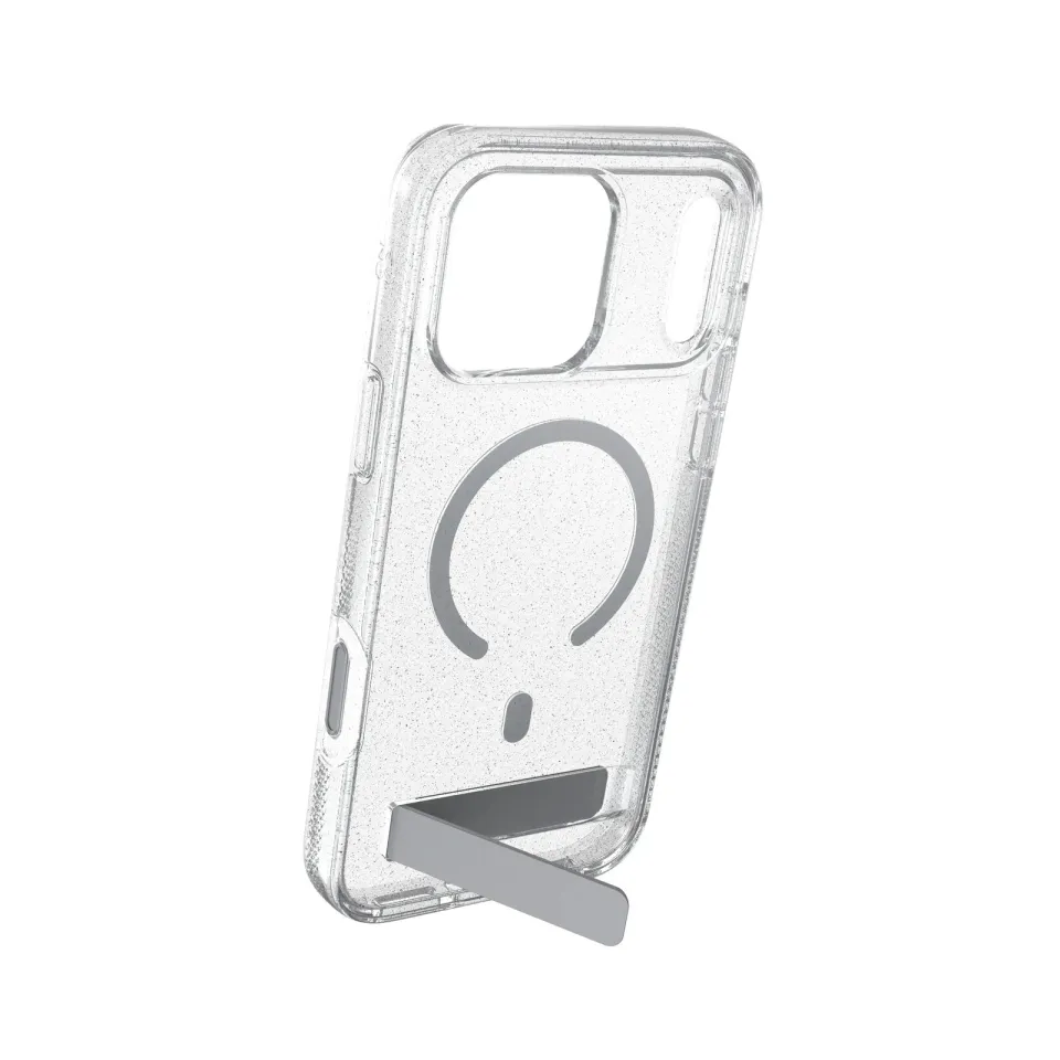 Case Milan Snap with Kickstand for Apple iPhone 18 Pro Max / 17 Pro Max - Glitter Silver