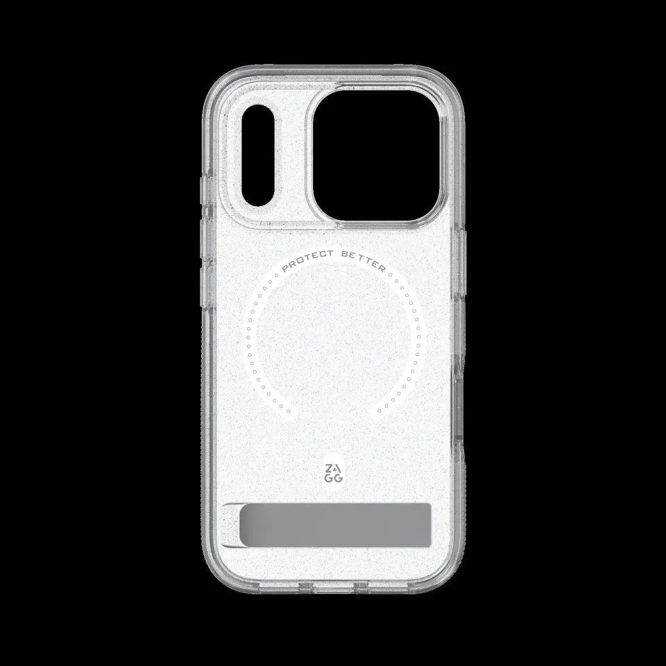 Case Milan Snap with Kickstand for Apple iPhone 18 Pro Max / 17 Pro Max - Glitter Silver