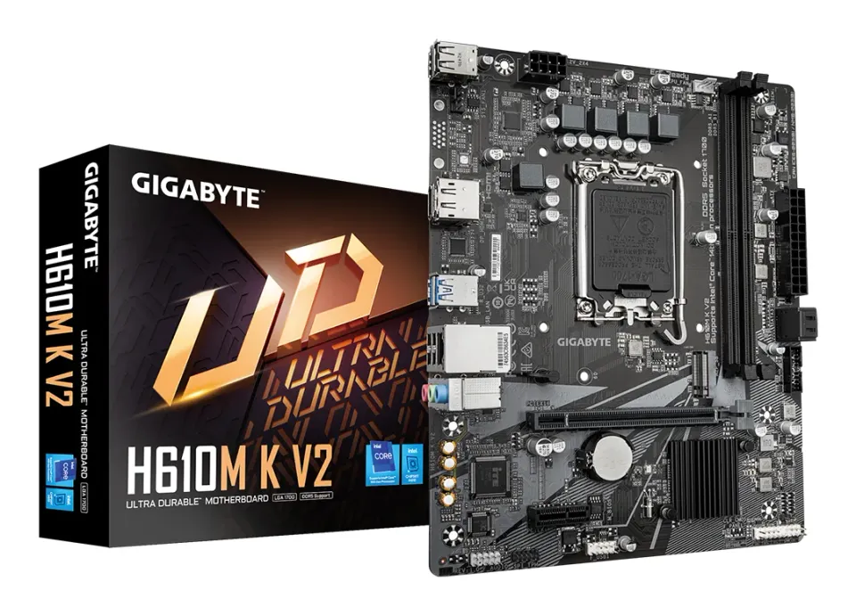 GIGABYTE MB Sc LGA1700 H610M K V2, Intel H610, 2xDDR5, DP, HDMI, mATX