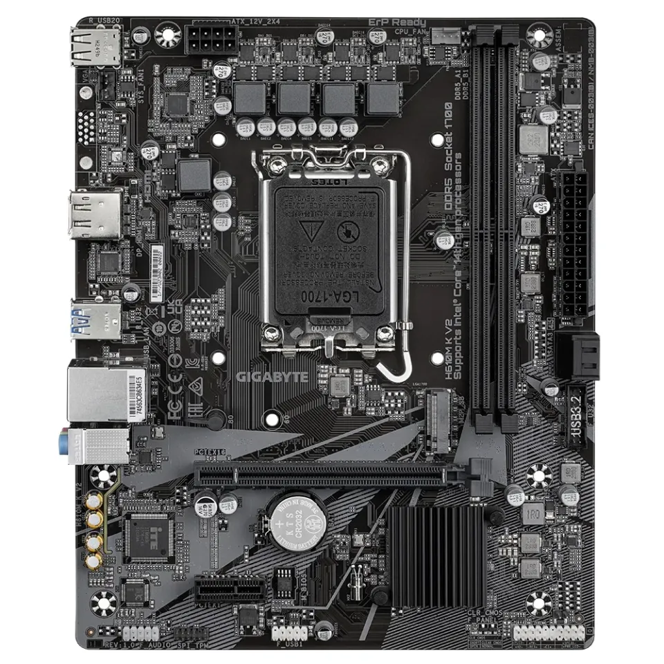 GIGABYTE MB Sc LGA1700 H610M K V2, Intel H610, 2xDDR5, DP, HDMI, mATX