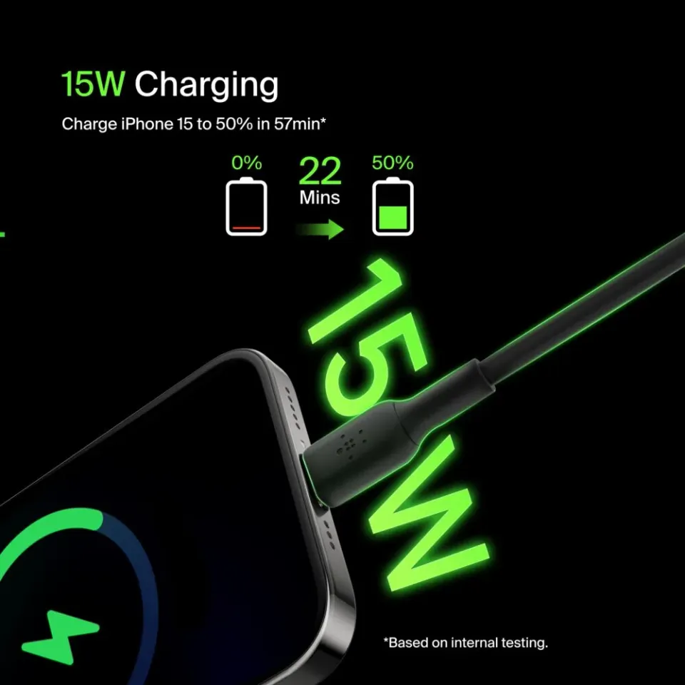 Belkin BOOST CHARGE Lightning/USB-A kabel, 1m, černý - 2pack
