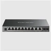 MERCUSYS switch MS112GMP (8xGbE,2xGbE,2xSFP,8xPoE+,110W,fanless)