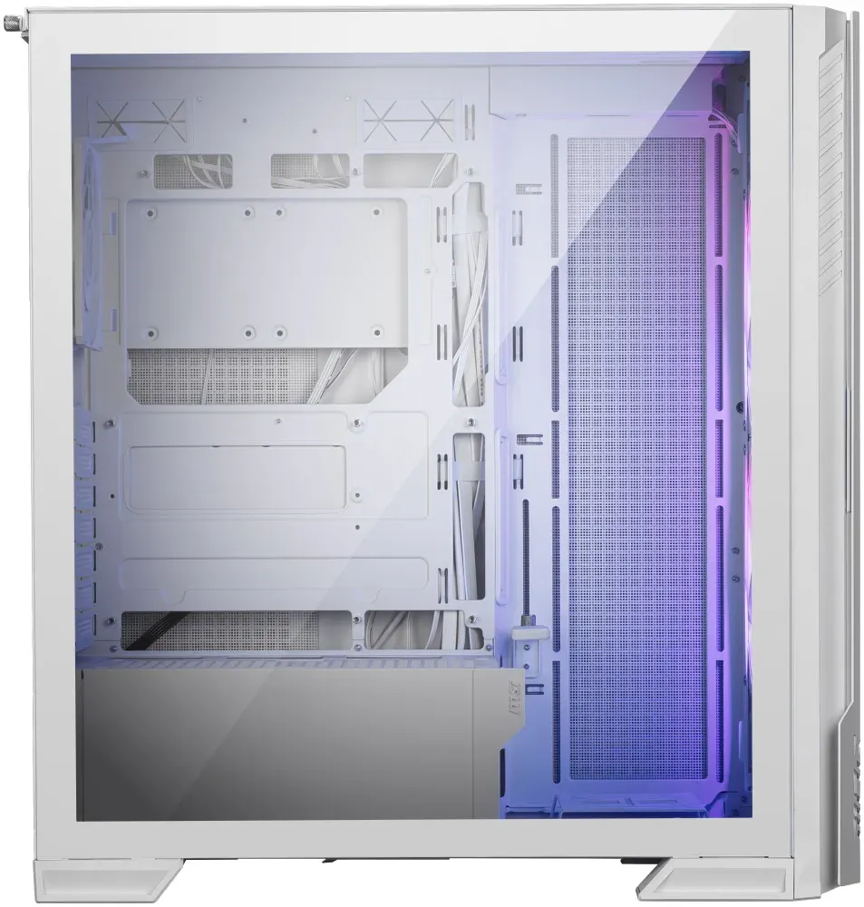 MSI skříň MPG VELOX 300R AIRFLOW PZ WHITE/ bez zdroje/ temperované sklo/ 2x 160mm fan/ x 120mm fan/2x USB/1x USB-C/bílá