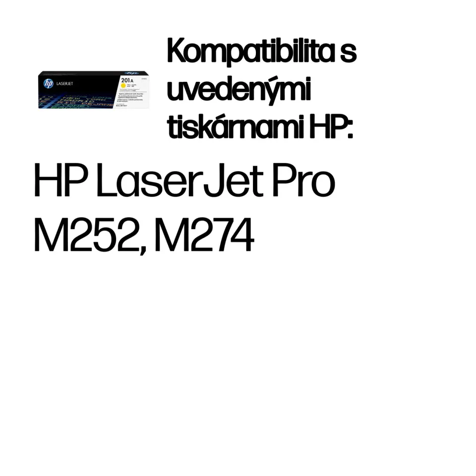 HP CF402A yellow toner č.201A malý cca 1400 str. (HP CLJ M252, M277, M274, žlutá, ColorSphere 3 Jetintelligence )
