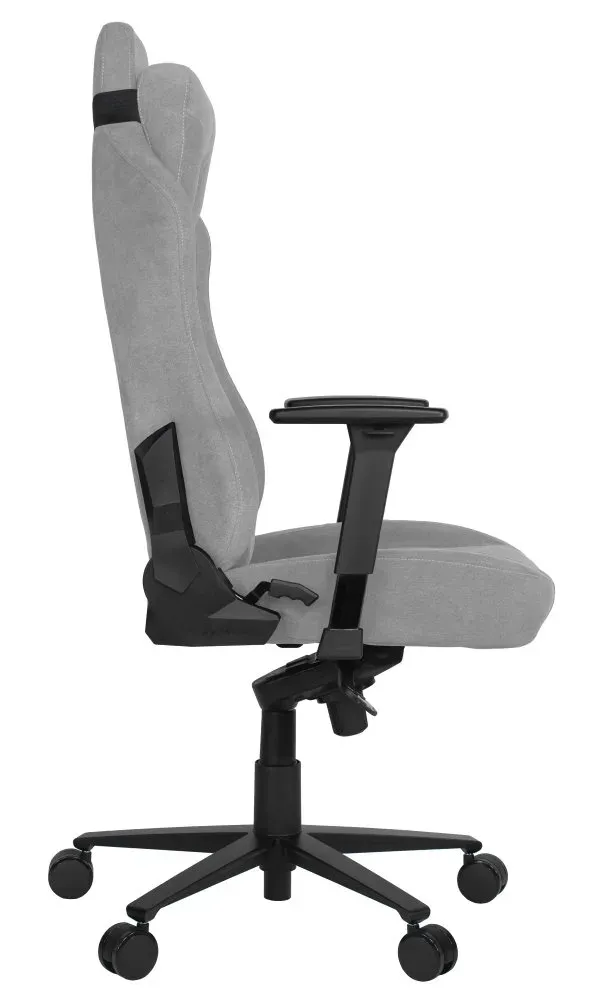 AROZZI herní židle VERNAZZA Soft Fabric Light Grey/ povrch Elastron/ světle šedá