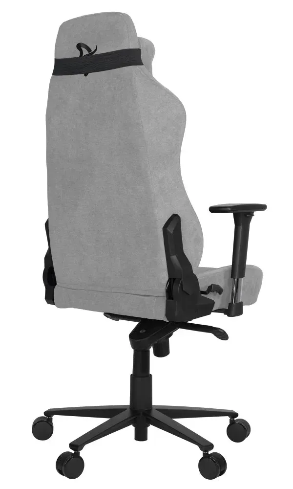 AROZZI herní židle VERNAZZA Soft Fabric Light Grey/ povrch Elastron/ světle šedá