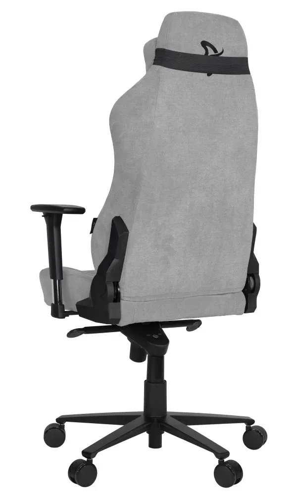 AROZZI herní židle VERNAZZA Soft Fabric Light Grey/ povrch Elastron/ světle šedá